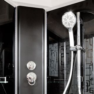 Душевая кабина Deto BМ1510 с гм. и эл. BLACK 100х100х220 см